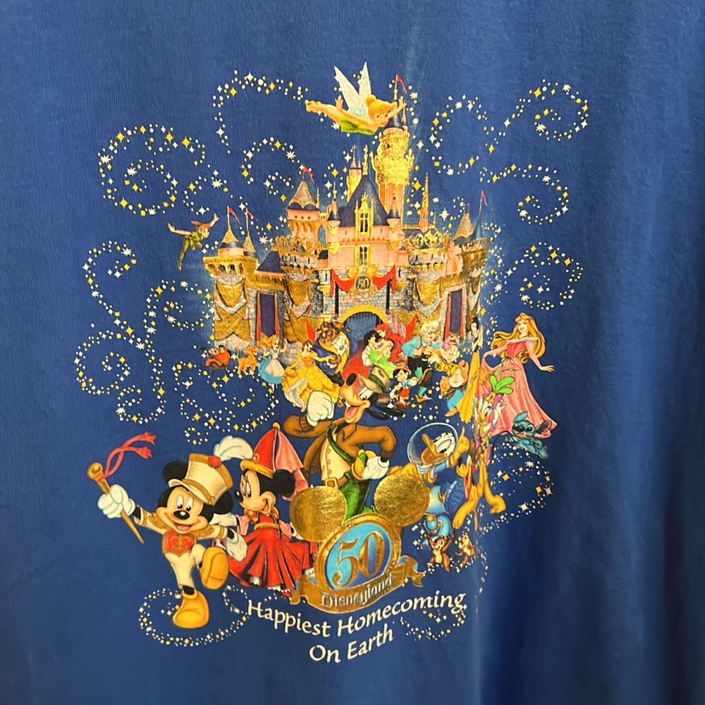 SALE!!! DEAL!! Disney Characters Disneyland Resort 50th Anniversary T-Shirt - Picture 2 of 4